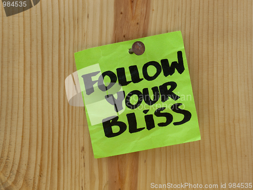 Image of follow your bliss - spiritual reminder