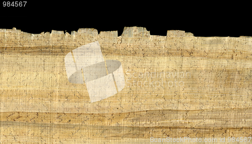 Image of papyrus paper background and edge