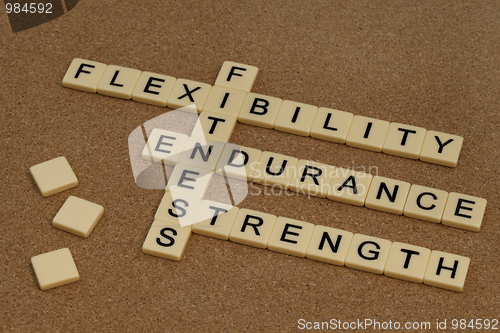 Image of endurance, flexibility, strength  - fitness concept