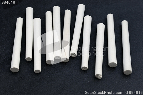 Image of white chalk and balckboard