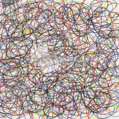 Image of chaotic crayon scribble