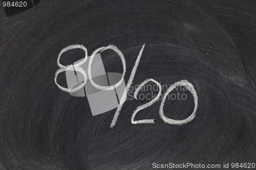 Image of Pareto principle, eighty-twenty rule 