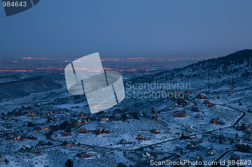 Image of night over Colorado Front Range and plains