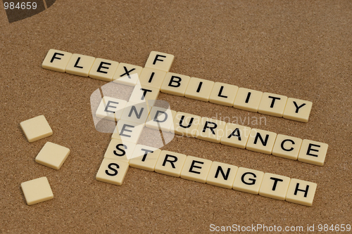 Image of endurance, flexibility, strength  - fitness concept