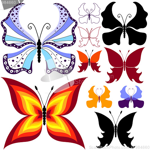Image of Collection abstract butterflies