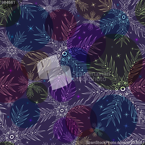 Image of Dark violet christmas seamless pattern