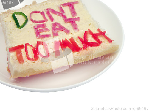 Image of Don't eat too much sandwich-clipping path