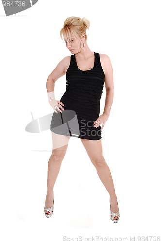 Image of Girl in black dress.