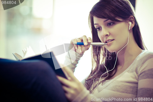 Image of Mixed race ollege student