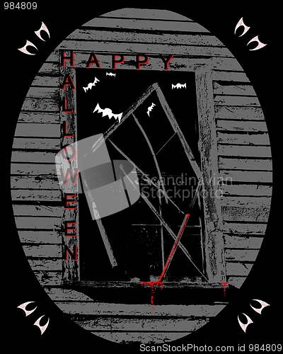 Image of a creepy happy halloween greeting