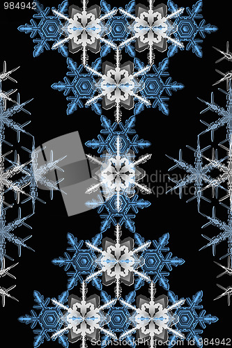 Image of Texture of beautiful snowflakes
