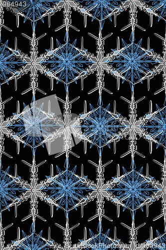 Image of Texture of beautiful snowflakes