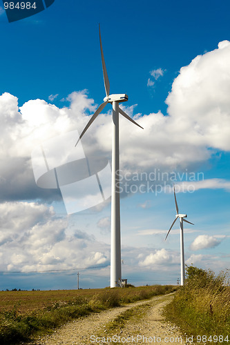 Image of Wind Turbines - alternative and green energy source