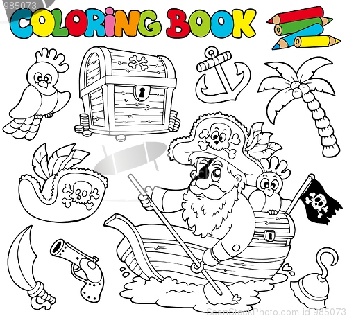 Image of Coloring book with pirates 1