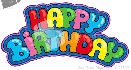 Image of Happy birthday sign