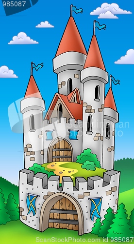 Image of Tall castle with fortification