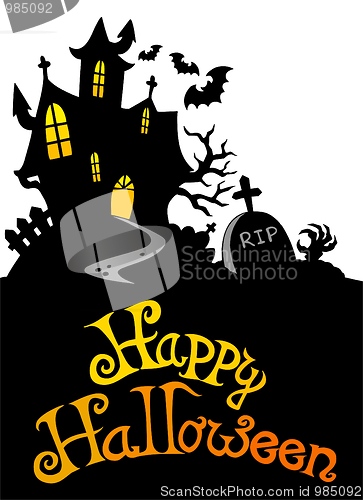 Image of Halloween house with sign 3