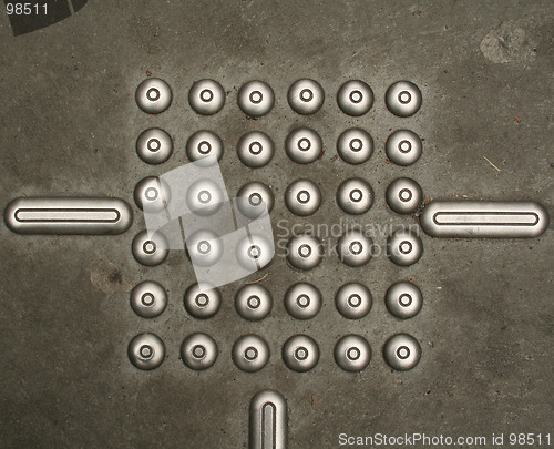 Image of Thirty-six metal dots