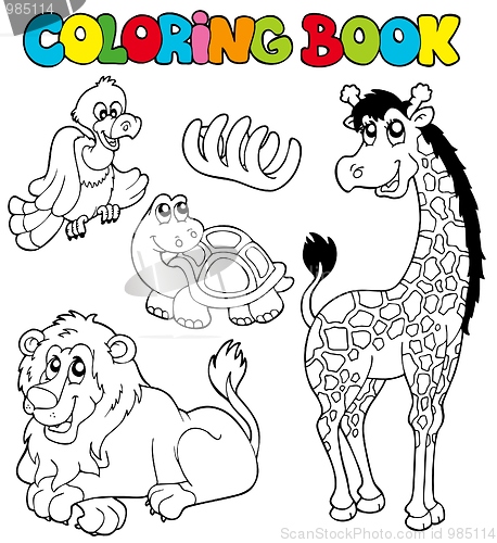 Image of Coloring book with tropic animals 2