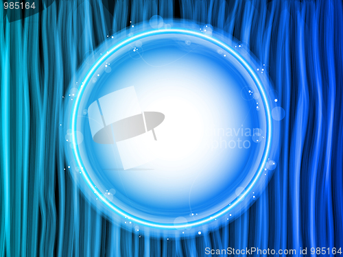 Image of Abstract Blue Lines Background with White Circle