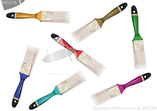 Image of multicolored brushes