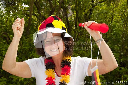 Image of Female soccer Fan