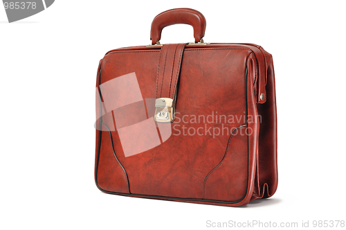 Image of Brown Leather Briefcase