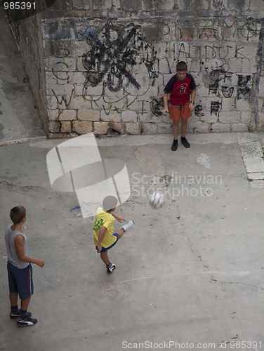 Image of Boys playing soccer