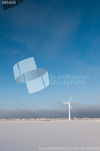 Image of Windmill and blue sky