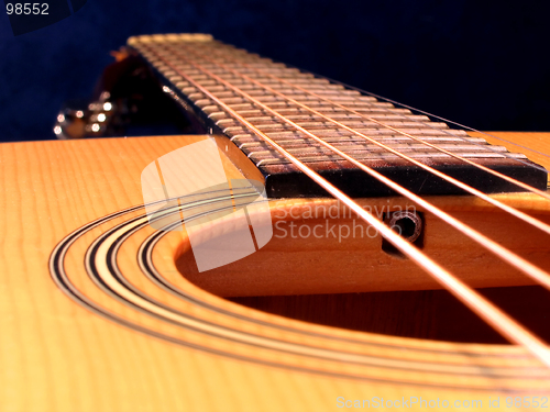 Image of Acoustic guitar close up