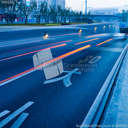 Image of light trails