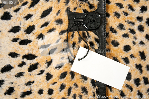 Image of Blank label on leopard clothing