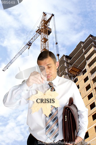 Image of finance crisis in construction