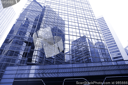 Image of glass wall of office building