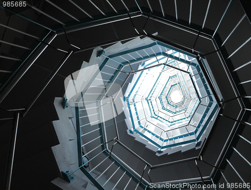 Image of spiraling stairs