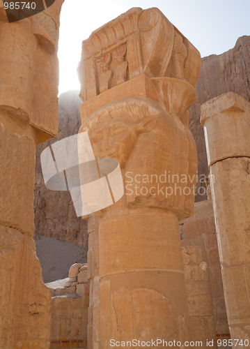 Image of column in Hatshepsut Temple, Egypt, Luxor