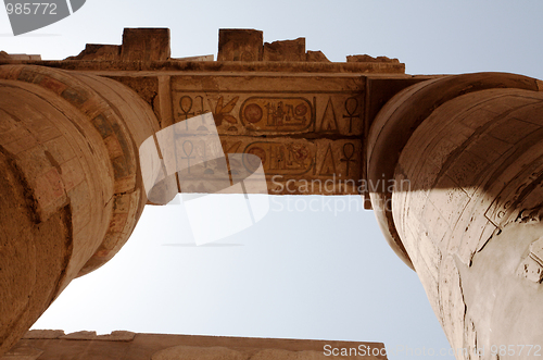 Image of columns of Karnak Temple, Egypt, Luxor