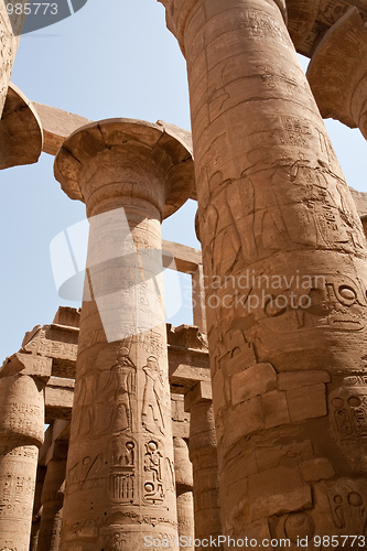 Image of columns of Karnak Temple, Egypt, Luxor