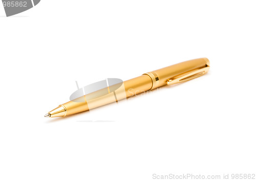 Image of Yellow pen isolated on white background