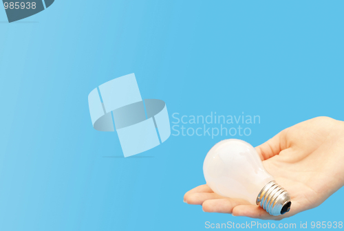 Image of Background with lit lightbulb