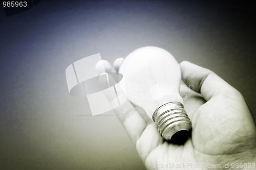 Image of Background with lit lightbulb