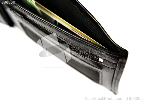 Image of Black leather wallet