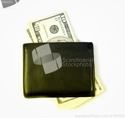 Image of Black leather wallet