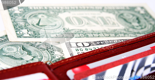 Image of Brown leather wallet