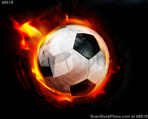 Image of Football through Flames