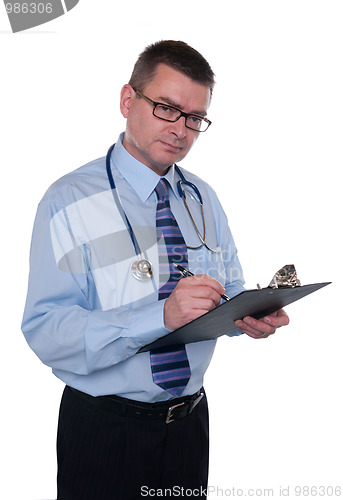 Image of Male doctor isolated on white
