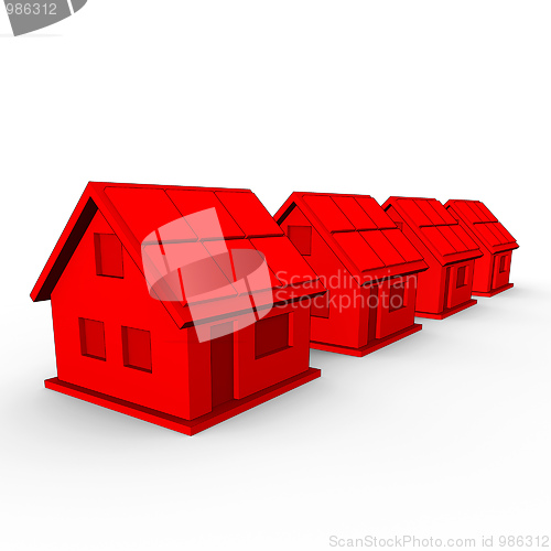 Image of red houses