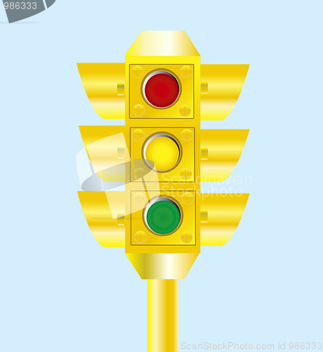 Image of Yellow traffic light
