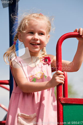 Image of portrait of blonde little girl