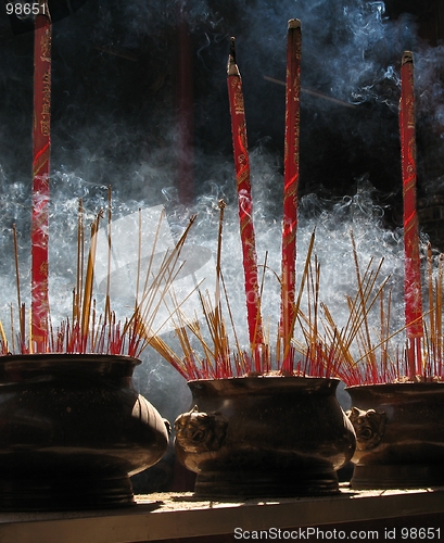Image of Prayer sticks, Thien Hau Pagoda, Vietnam